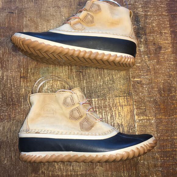 Sorel Out N About Plus Duck Rain Boot Bootie Womens 7.5 Waterproof Tan Gorpcore - Picture 6 of 12